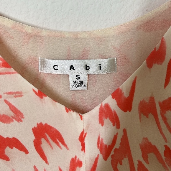 Cabi Flirty Coral Pink Animal Print Tank Top – Size Small – Excellent Condition - Picture 4 of 8
